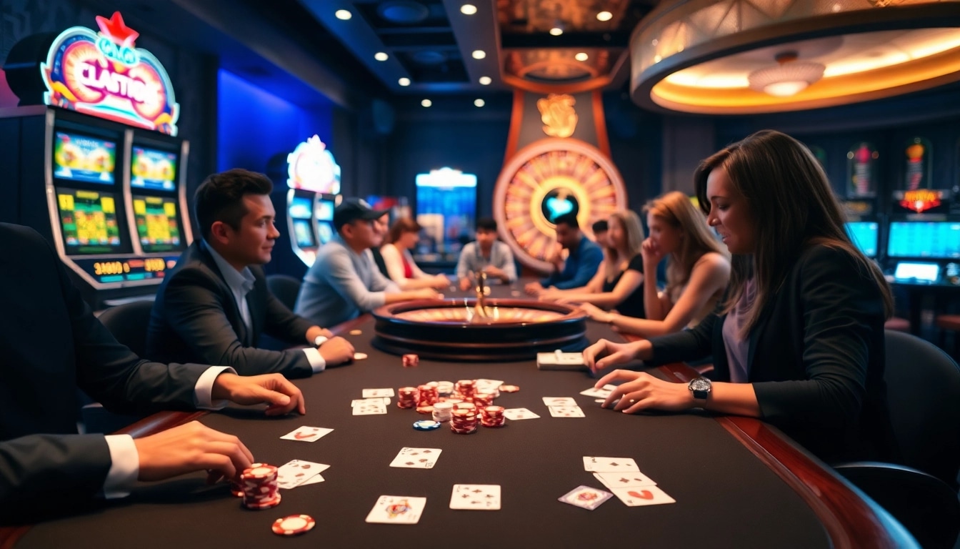 Experience live betting action at https://mi88.com.mx/ with our vibrant poker table and engaging casino scene.