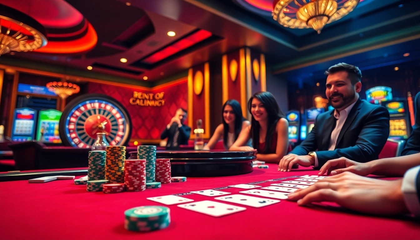 Exciting poker action at a casino table, showcasing the thrill of gaming on https://f168.vision/.
