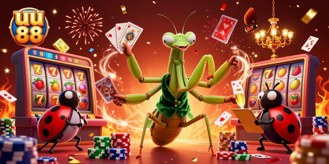 Engage with thrilling slots at uu 88 through a vibrant casino scene with rich details