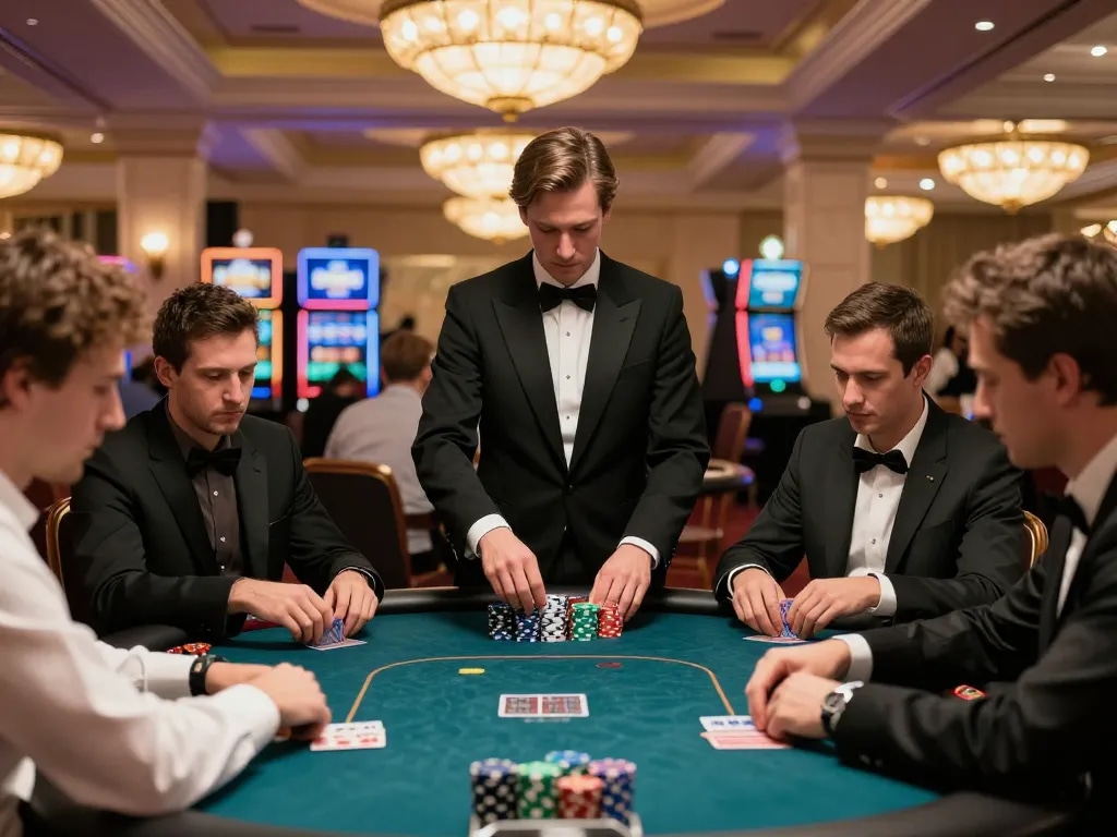tr88 poker action at upscale casino table with players competing for big wins
