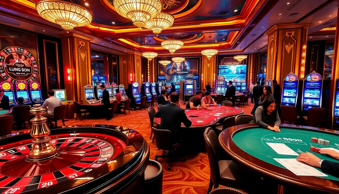 Experience the thrill of luong son gaming with lively tables and vibrant slot machines.