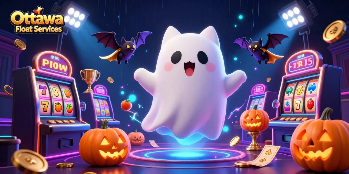 Experience thrilling gameplay with Ottawa Float Services in this vibrant casino-themed illustration.