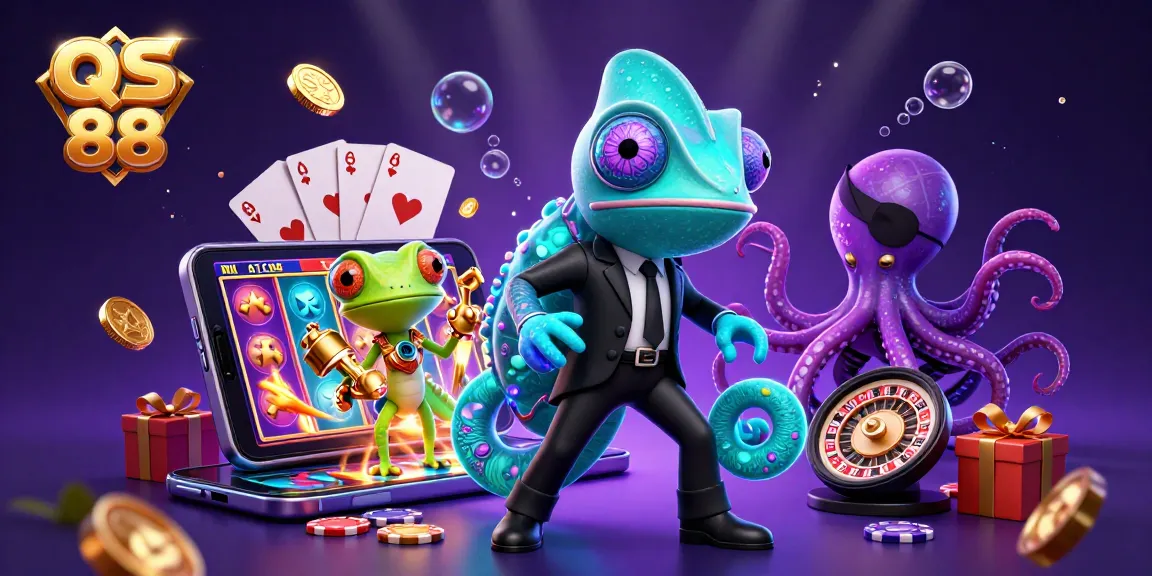 Engage with exciting slot games at QS 88 while exploring colorful characters and dynamic gaming elements.