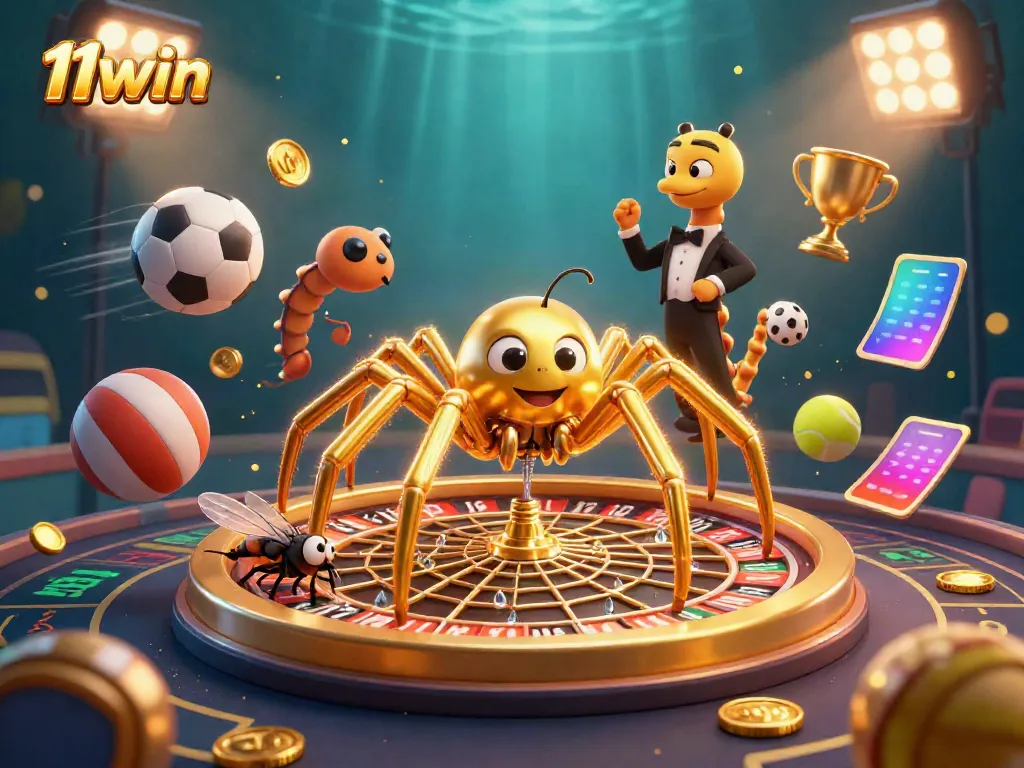Experience thrilling betting action at 11win with a vibrant 3D casino scene showcasing excitement and energy.
