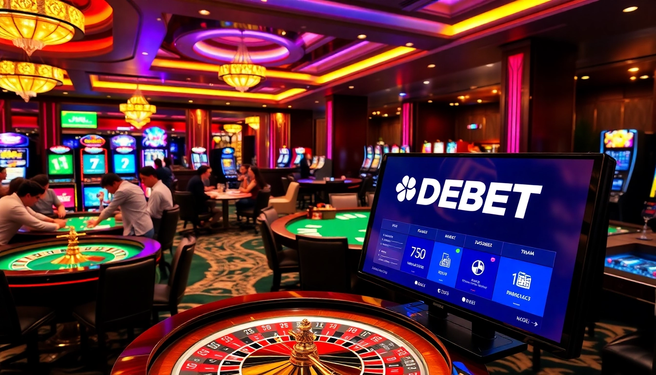 Experience the thrill of gambling at DEBET casino with vibrant games and luxury settings.