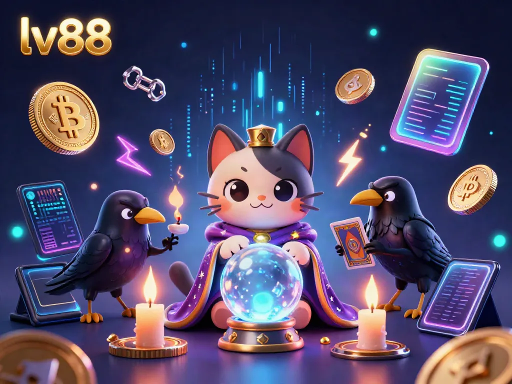 Engage in thrilling gameplay at lv88 with a mystical cat and raven guiding your fortune.