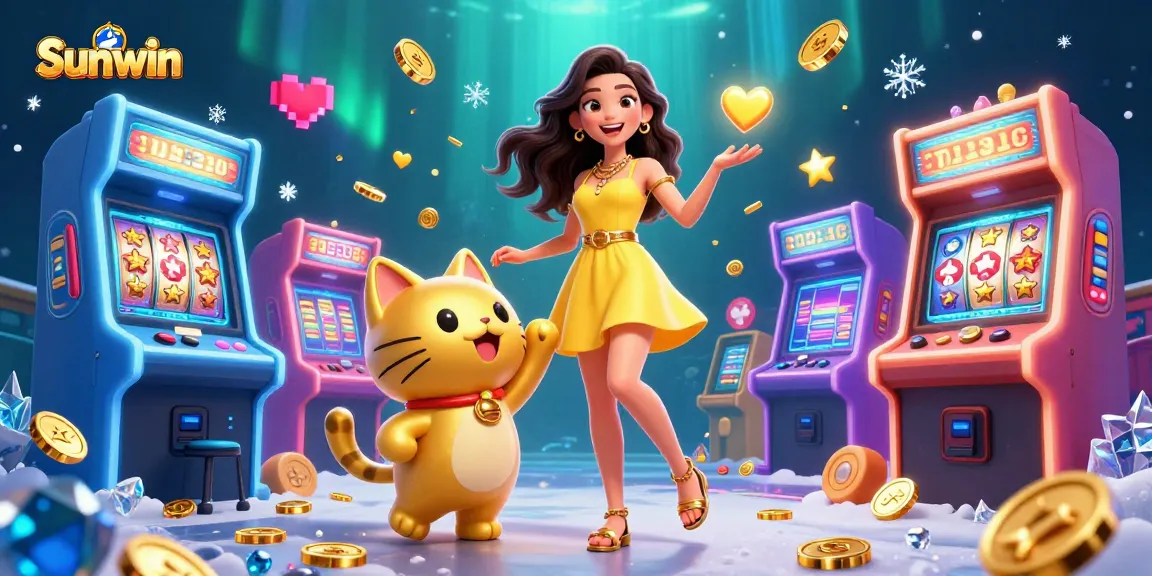 Experience thrilling gaming excitement at Sunwin with dynamic slot machines and cheerful interactions.