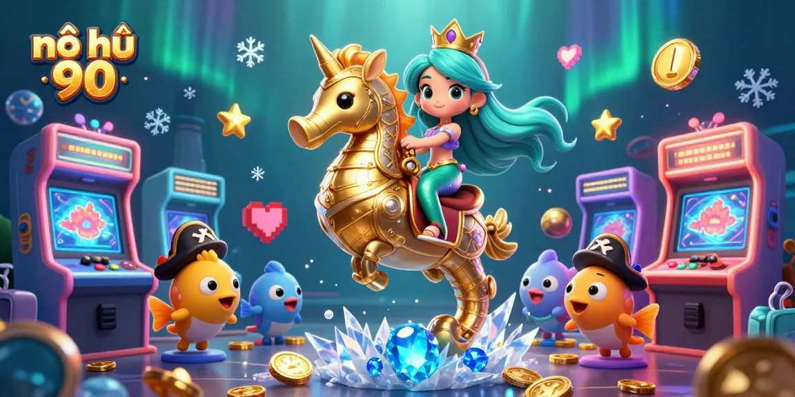 Win big with exciting nổ hũ 90 gameplay in a vibrant underwater casino scene