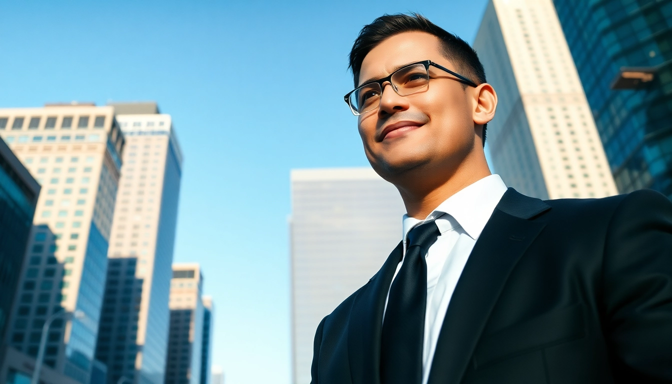 Personal security guard standing confidently in an urban environment, ensuring safety and vigilance.