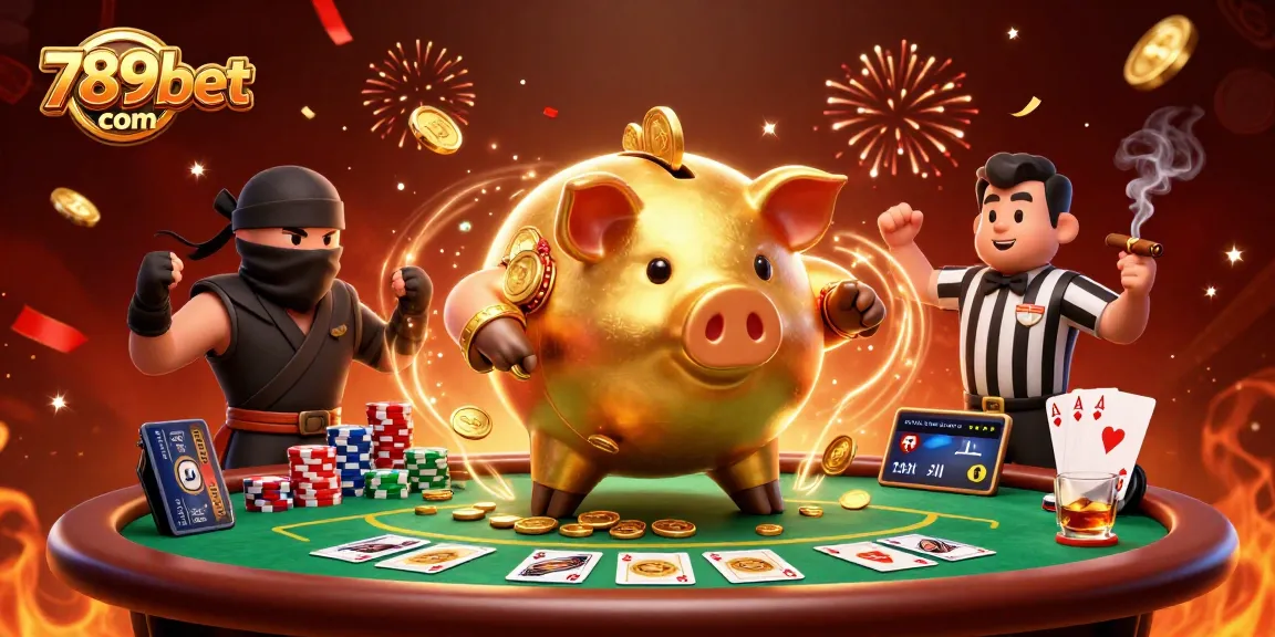 Win big money with exciting games on 789bet com featuring interactive gambling action amidst colorful casino elements.