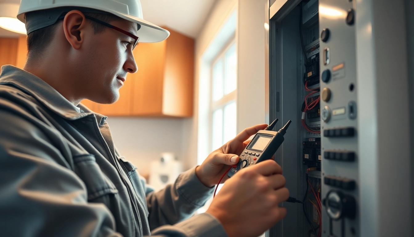 Experienced electrician providing electrical services vancouver in a warm, modern home.