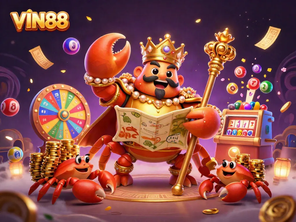 Experience the excitement of VIN88 with interactive lottery games featuring colorful balls and dynamic prizes.