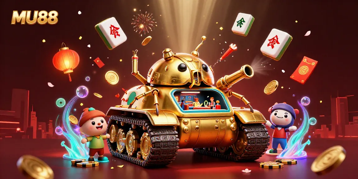 Experience an exciting moment at MU88 Casino with a dynamic scene filled with colorful gaming elements.