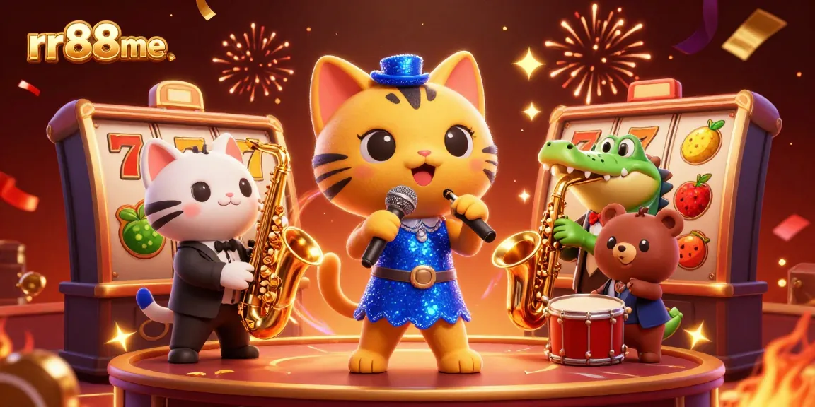 Experience the thrilling jackpot excitement at rr88me with a lively 3D casino illustration featuring charismatic characters.