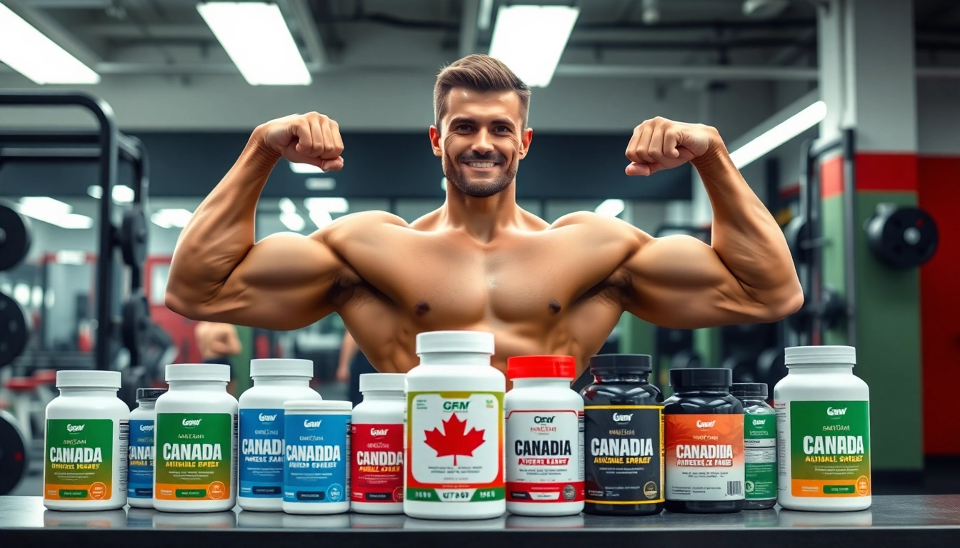 Showcasing Canadian anabolics with a professional fitness model in a gym