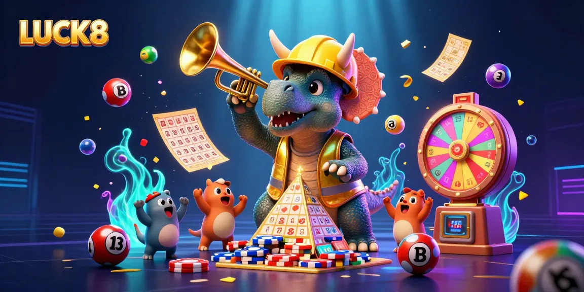 Play exciting games at LUCK8 with vibrant casino elements and animated characters!
