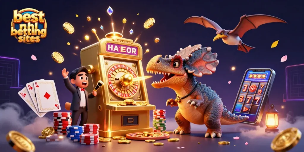 Catch golden coins at the best nhl betting sites with exciting dinosaur-themed action!