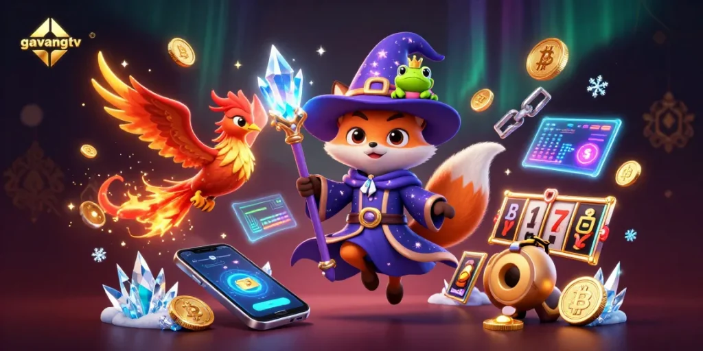 Join the world of gambling with gavangtv featuring a mystical wizard and captivating elements.